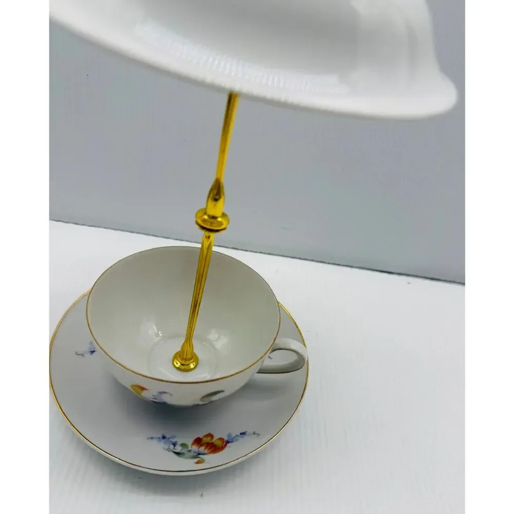 Vintage Teacup Bird Feeder Handmade Garden Decor